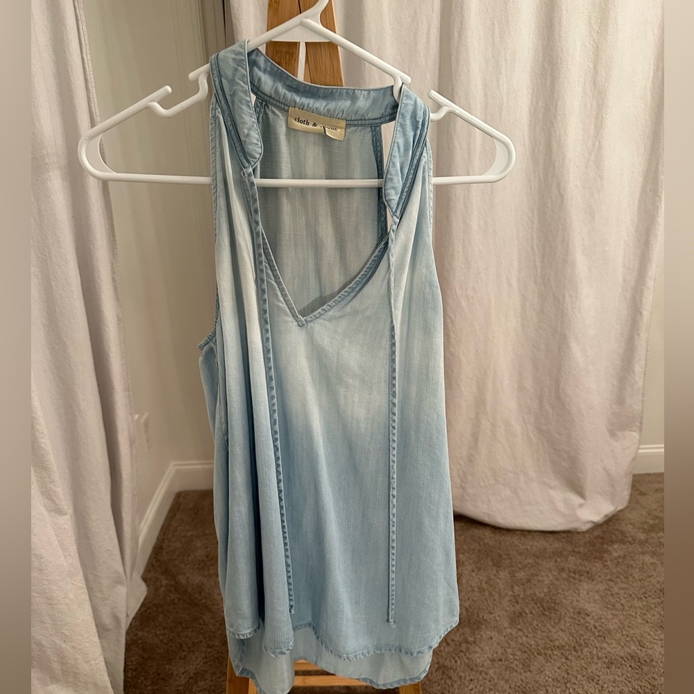 Blue jean-like tank top. Soft.